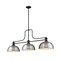Z-Lite Melange Billiard, 3-Light, 13.25 In.W x 52 In.L x 21 In.H, Matte Black/Brushed Nickel 725-3MB-D12BN - alternate 1